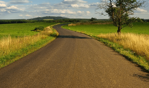 Roadway built with stabilized soil using Envirotx DCE