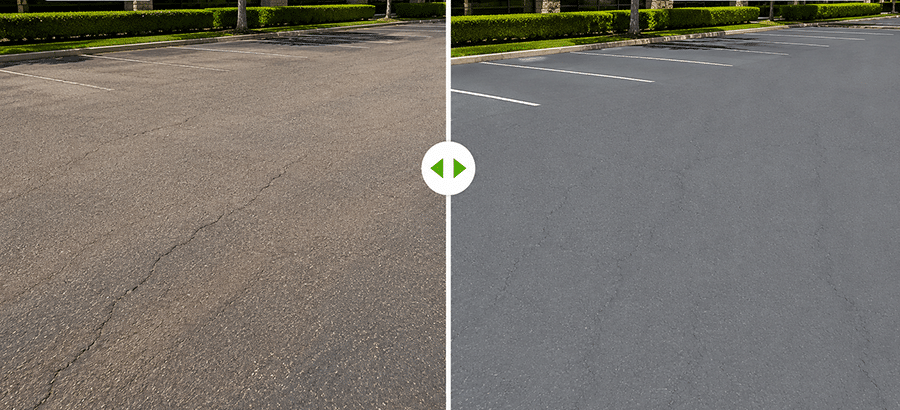 Professional asphalt surface treatment application process